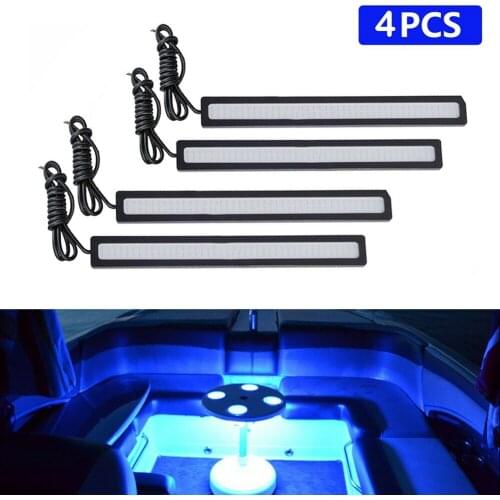 4pcs/set Car Marine Grade Large Super Bright Lights 12 Volt Blue LED Courtesy Lamps Accessories For BMW E46 E60 Golf Tesla