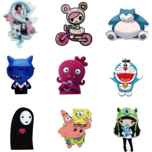 Acrylic DIY Craft Supplies Japan Cartoon Character Flat Back Custom Planar Resins DIY Hair Bows Phone Decorations,5Yc19716