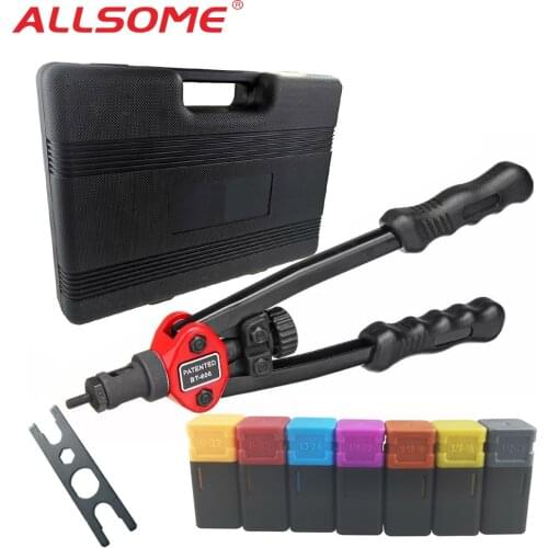 ALLSOME Rivet Nut Guns Auto Riveter Tool BT-606 Riveter Nut tool Hand Insert Rivet Nut Tool Manual Mandrels 6-32 8-32 BT-605