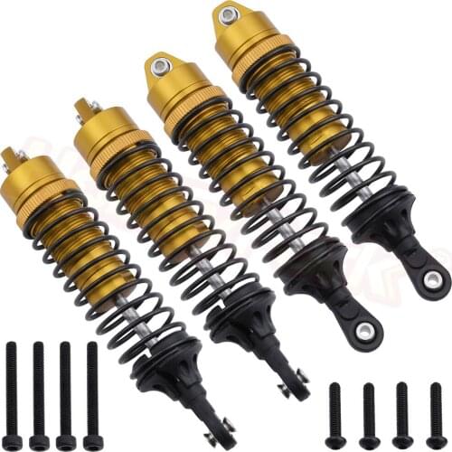 4pcs Aluminum Shock Absorber Assembled Dampers for JLB Racing CHEETAH 1/10 Brushless RC Car Monster Truck Spare Upgrade Parts
