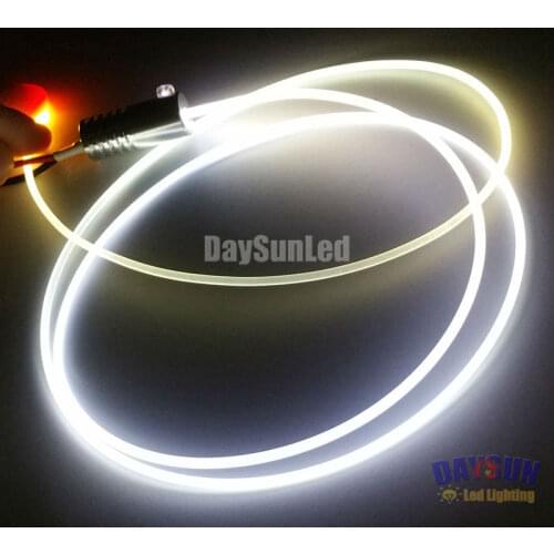 Free Shipping White/Red/Green/Blue/Yellow/Pnk/Ice Blue Car Atmosphere Light Optic Fiber Guiding Light Holder + 1m Dia-2mm Fiber