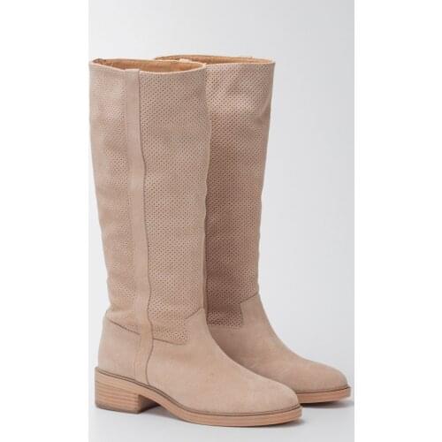 Louis Cardy Aedon Beige Genuine Leather Women Boots