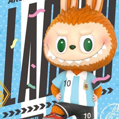 Blind Box Toys POPMART Labubu Argentina Lab Football Cloth Toys Gift Confirm The Design Guess Bag Caja Ciega Blind Children Day