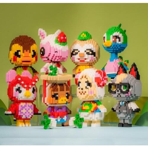 Hot Animal Crossing Blocks Raymond Celeste Puzzle legoeing 3D Model DIY Mini Diamond Blocks Bricks Building Toy for Children