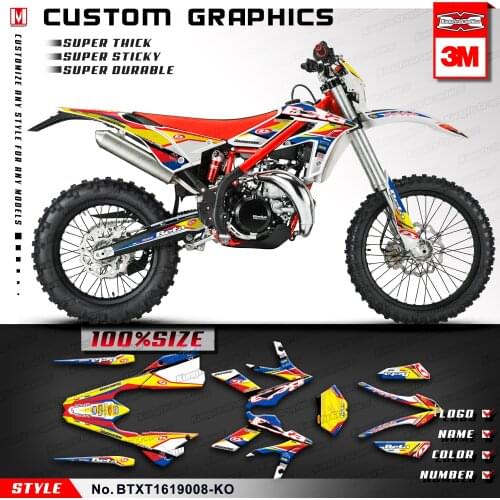 KUNGFU GRAPHICS MX Sticker Vinyl Decal Kit Full Wraps Kit for Beta 250 300 Xtrainer X-Trainer X trainer 2016 2017 2018 2019 2020