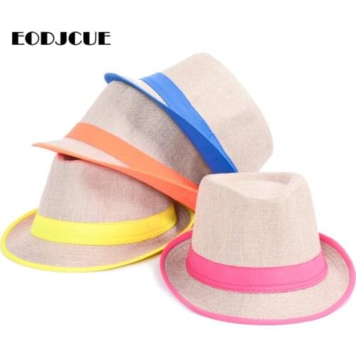 Summer Hat For Women Men 2019 New Sweet Retro Sun Hat for ladies Straw Hats Kid Panama Beach Hat Fedora Jazz Caps