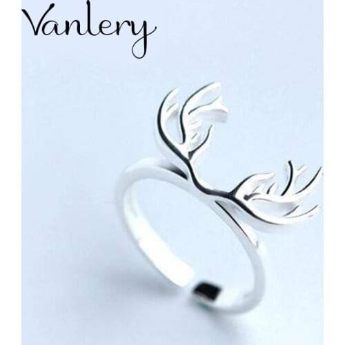 Personality Exaggerated Gothic Deer Antlers Rings For Women Charm Engagement Jewelry Girls Open Finger Knuckle Rings