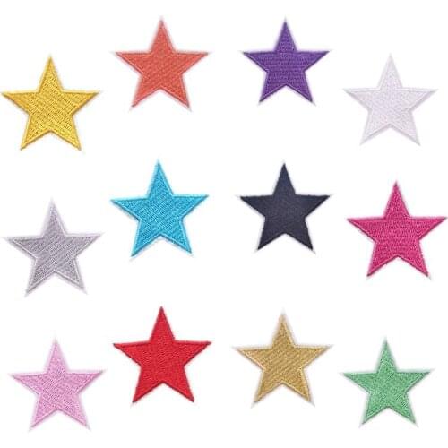 Customized Wholesale Clothing Accessories Clothing Accessories Five-Pointed Star Embroidered Cloth Stickers Patch