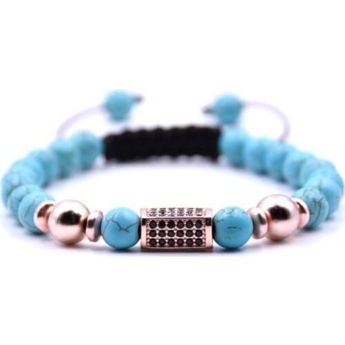 Fashion Woven Couples Distance Bracelet Natural Stone lava stone Beaded Adjustable Bracelets for Men Best Friend