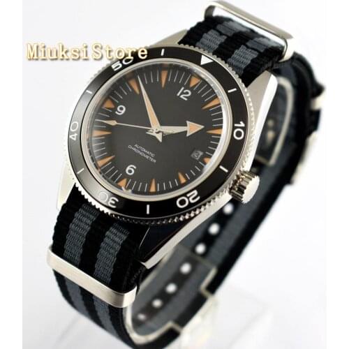 41mm Corguet black sterile dial luminous ceramic bezel Automatic mens Watch Luxury Brand Top Mechanical Watches