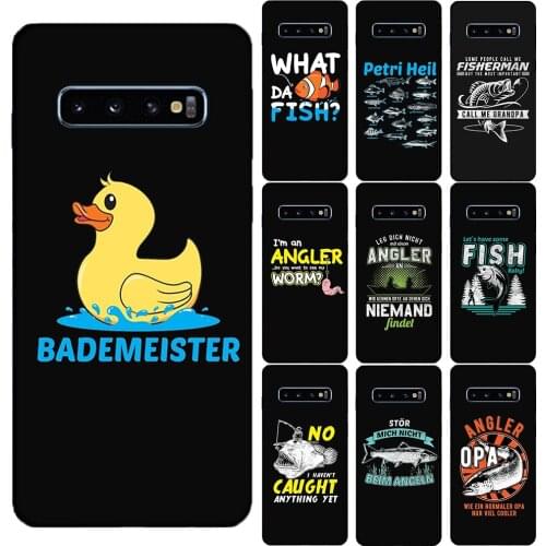 Cartoon Cute Duck Fish Worm Soft Silicone Black Case For Samsung Galaxy S20 Plus Ultra S10E S8 S9 S10 Plus J3 J5 2017 J4 J6 Plus