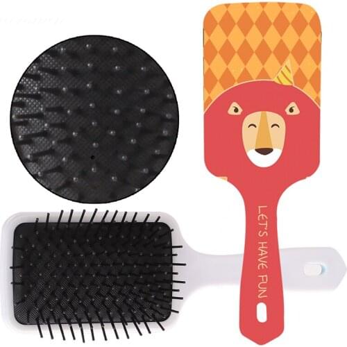 New Cartoon Airbag Printing Hair Comb Women Styling Tools AccessoriesMassage Hairdressing ABS Anti-Static Hot Comb Hair Brush