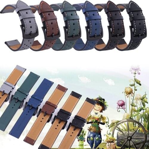 20 22mm watch strap For Huawei watch gt 2/2e strap samsung Galaxy watch 3 45/46mm leather correa Amazfit GTR/Gear S3 S2 frontier