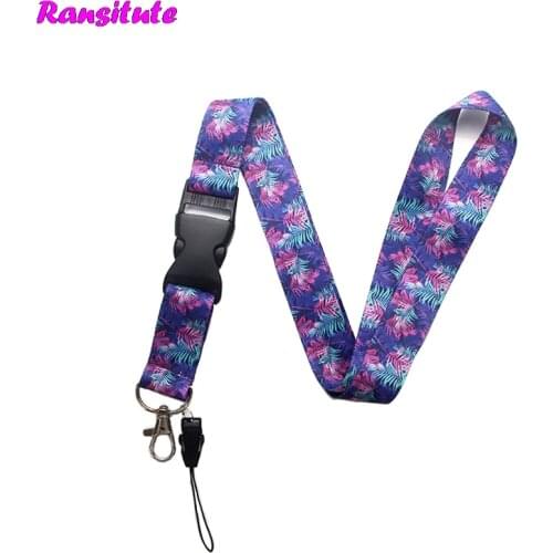 Ransitute R441 Jungle Keys ID Card Gym Mobile Phone Straps USB Badge Holder DIY Phone Hang Rope Lanyard