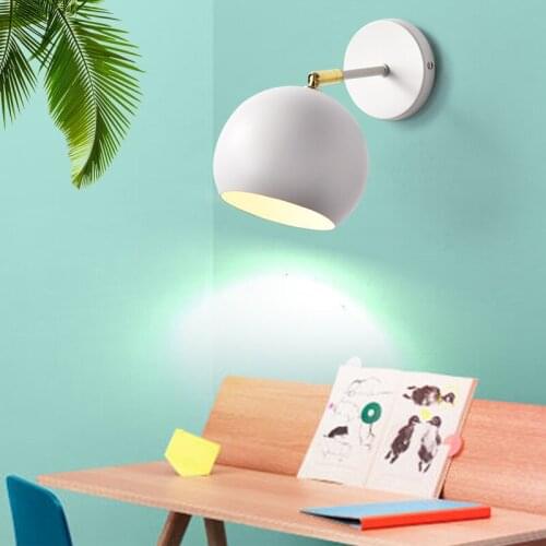 Nordic Retro Bedside LED Wall Lamp Art Brass Foyer Background Bedroom Restaurant Aisle Wall Sconce Lighting Free Shipping