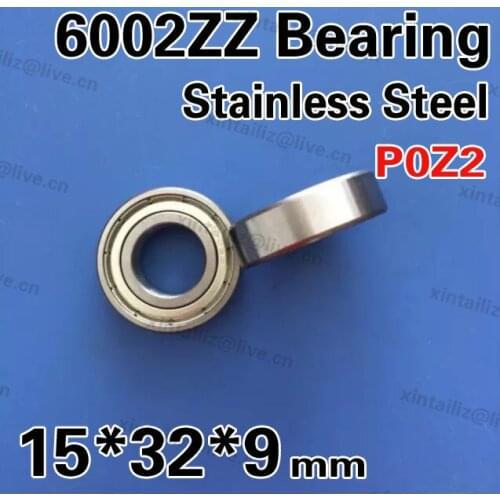 [SS6002ZZ-P2]free shipping 10pcs stainless steel ABEC-5 ball bearing 6002-2Z 6002ZZ inner diameter 15mm bearing