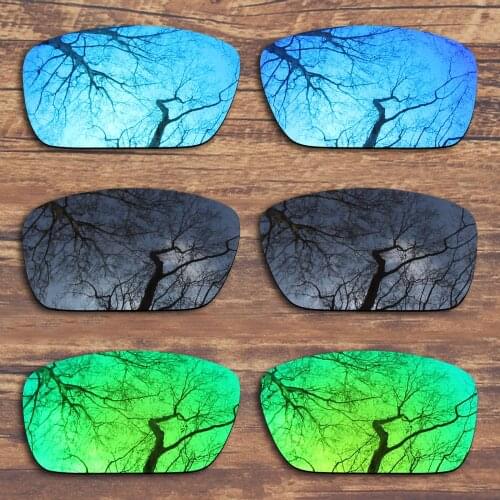 ToughAsNails 3 Pairs Black.Blue.Green Polarized Replacement Lenses for Oakley Fuel Cell OO9096 Sunglasses