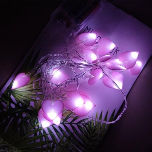 Love Heart Shape Indoor String Lights 20/40 LEDs Fairy Garland Battery Operated For Christmas Living Room Girls Bedroom Wedding