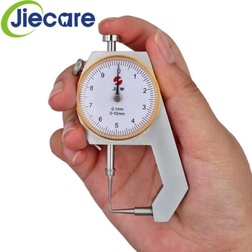 1 Pc Dental Lab Tools Dental Caliper Thickness Gauge 0-10*0.1mm Caliper with Metal Watch Measurea Thickin Strument Free Shipping