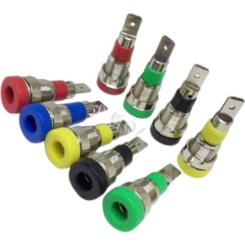 10PCS All Copper Opening 8MM4mm Banana Socket Jack Connector Terminal is Used For Multimeter Instrument Testing High Current Vo
