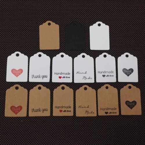 300pcs 3*2cm Kraft Paper Lovely Gift Tags DIY Handmade Scalloped Kraft Paper Card/ Gift Tag/ DIY Tag/ Luggage Tag /Price Label