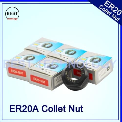 5pcs ER20 -A collet nut for cnc engraving spindle motor / ER20 collet chuck CNC Clamping