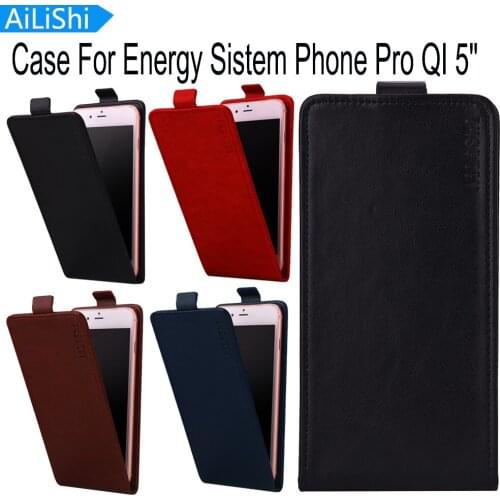AiLiShi 4-Colors Top Quality For Energy Sistem Phone Pro QI 5" Case Fashion PU Flip Protective Cover Skin Hot Sale Leather Case
