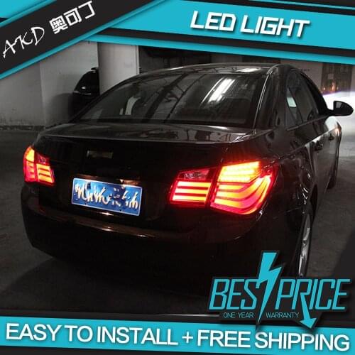 AKD tuning cars Tail lights For Chevrolet Cruze Sedan Taillights LED DRL Running lights Fog lights angel eyes Rear parking light