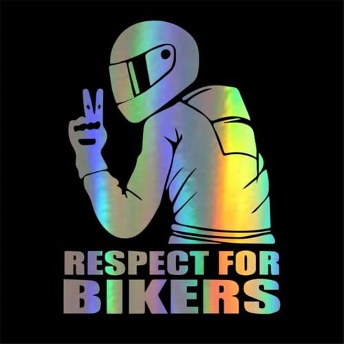 3D Respect Biker Sticker For Bikers Car Sticker Waterproof Reflective Decal Funny Motorcycle Vinyl Car Styling Auto Decoration