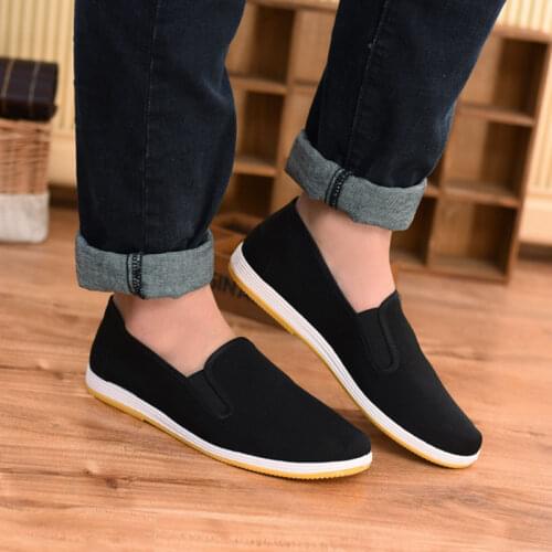 Black Cotton Shoes Bruce Lee Vintage Chinese Kung Fu Shoes Wing Chun Tai Chi Martial Arts Karate Breathable Shoe Unisex Sneakers