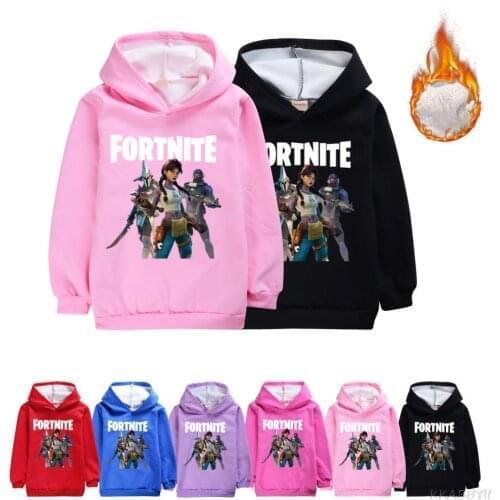 Fortnites Children Sweaters Hooded Baby Girls Coat Fashion Kids Coats Childrens Fur Coat Down Coat Winter Boys Clothes