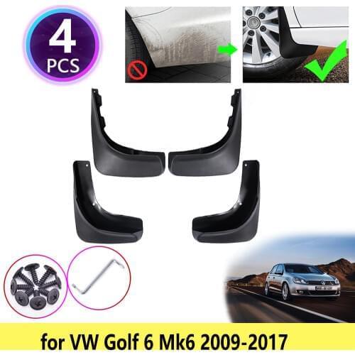 For VW Volkswagen Golf 6 Mk6 2009 2010 2011 2012 2013 Mudguards Mudflap Fender Mud Flaps Baffle Muddy Splash Front Accessories