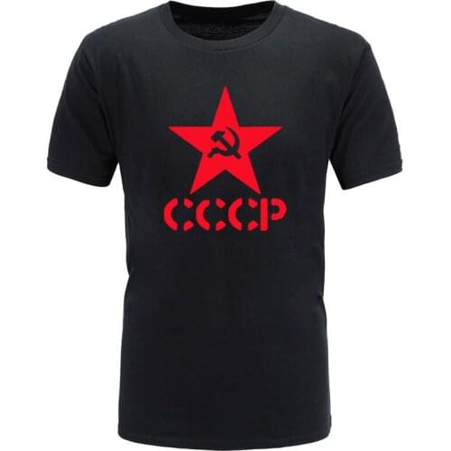 2019 summer new CCCP T-shirt mens Soviet Union KGB mens T-shirt short sleeve Moscow Russia tee cotton O-neck top T-shirt XXL