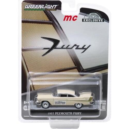 GreenLight 1:64 1957 Plymouth Fury - Daytona Alloy model car Metal toys for childen kids diecast gift