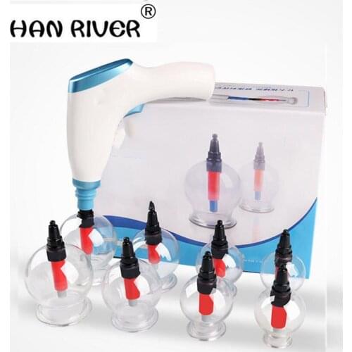 HANRIER Electric cupping apparatus household suction vacuum gun cupping thickening scrapping meter charging not glass
