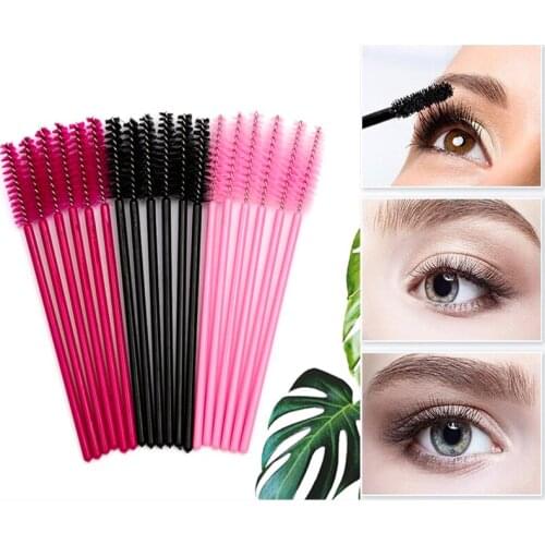 50Pcs/lot Nylon Material Disposable Brushes For Eyelash Extension Tool Mascara Wand Brushes Eyelash Cosmetic Brush Applicators