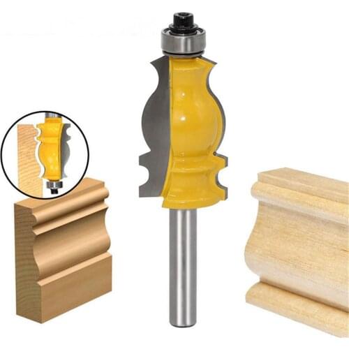 8mm Shank Architectural Cemented Carbide Molding Router Bit Trimming Wood Milling Cutter For Woodwork Cutter Power Tools