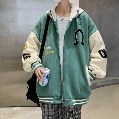 2021 Spring Mens Bomber Jacket New Arrival Digital Letters Printed High Street Windbreaker Single Breasted Coat