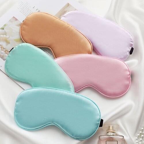 Sleep Mask Eye Dream Night Cover Silk Mask For Sleeping Women Men Sort Bandage Imitation Silk Smooth Blindfold Health Relax Nap