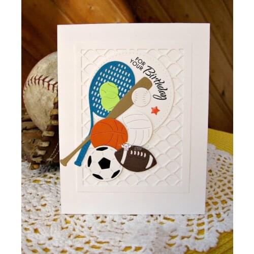 Mmao Crafts Metal Steel Cutting Dies New Sports ball decoration Stencil For DIY Scrapbooking Paper/photo Cards Embossing Dies