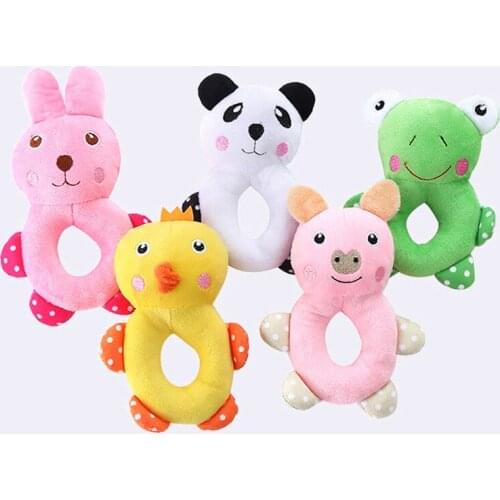 Cute Panda Frog Rabbit Shaped Plush Dog Toys Funny Puppy Interactive Squeaky Chew Toy Pets Accessories Supplies