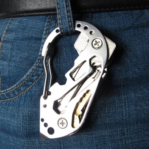EDC multipurpose carabiner Key organizer hanger buckle climb tool multi tool utility gadget pocket holder clip camp quickdraw