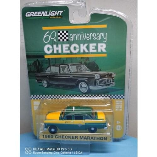 GREENLIGHT 1:64 1960 CHECKER Marathon TAXI 60th anniversary the American tartan Marathon collection die casting alloy car model