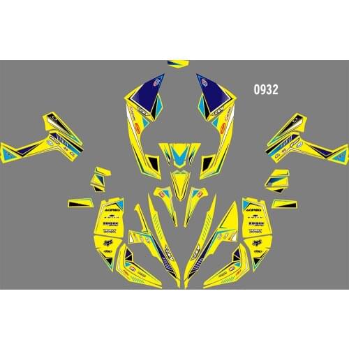 0932 Motorcycle Team Graphic & Backgrounds Decal Sticker Kits for TEMPLAT 100-ADAM AM Renegade 500 800r 800x 1000