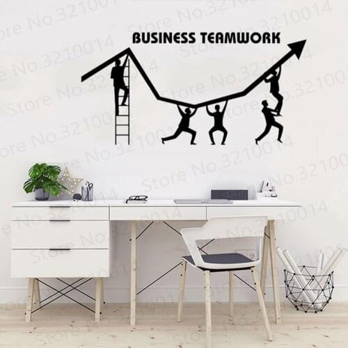 Wall Decal Business Cooperation Group Work Office Vinyl Sticker For Office Stickers Removable Decor PW263