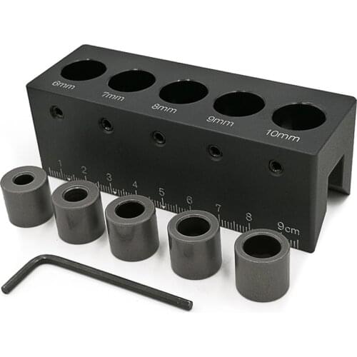 FOXBC Woodworking Round Tube Punch Locator Jig 90 Degree Angle Guide Aluminum Alloy Hole Drill Guide Carpentry