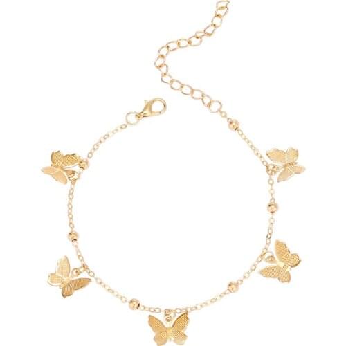 VG 6YM New Trend Butterfly Alloy Ladies Anklet Fashion Women Birthday Gifts Jewelry Dropshipping Gifts