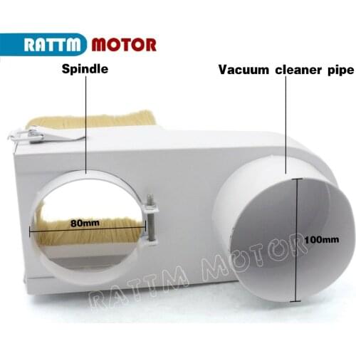 65mm 80mm 100mm Spindle motor dust cover Vacuum Cleaner Dust Shoe for CNC Router engraver wood tool parts
