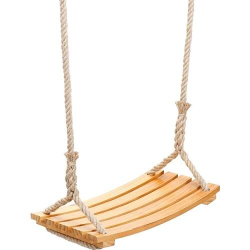 Outdoor Camping Hiking Adjustable Curved Wooden Swing Indoor Educational Toys Indoor Fitness Equipment For Kid