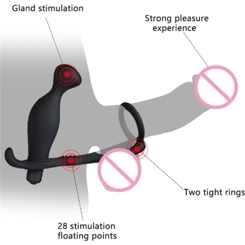 Sex toys for men adult sex toys masturbator for women 9 Speed Finger Prostate Anal Dildo Vibrator With Penis Scotum Ring